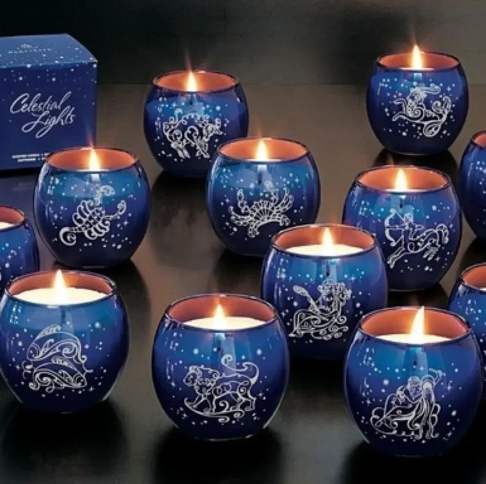 🩵NIB PartyLite Taurus Celestial Lights 7.8oz Scented Candle